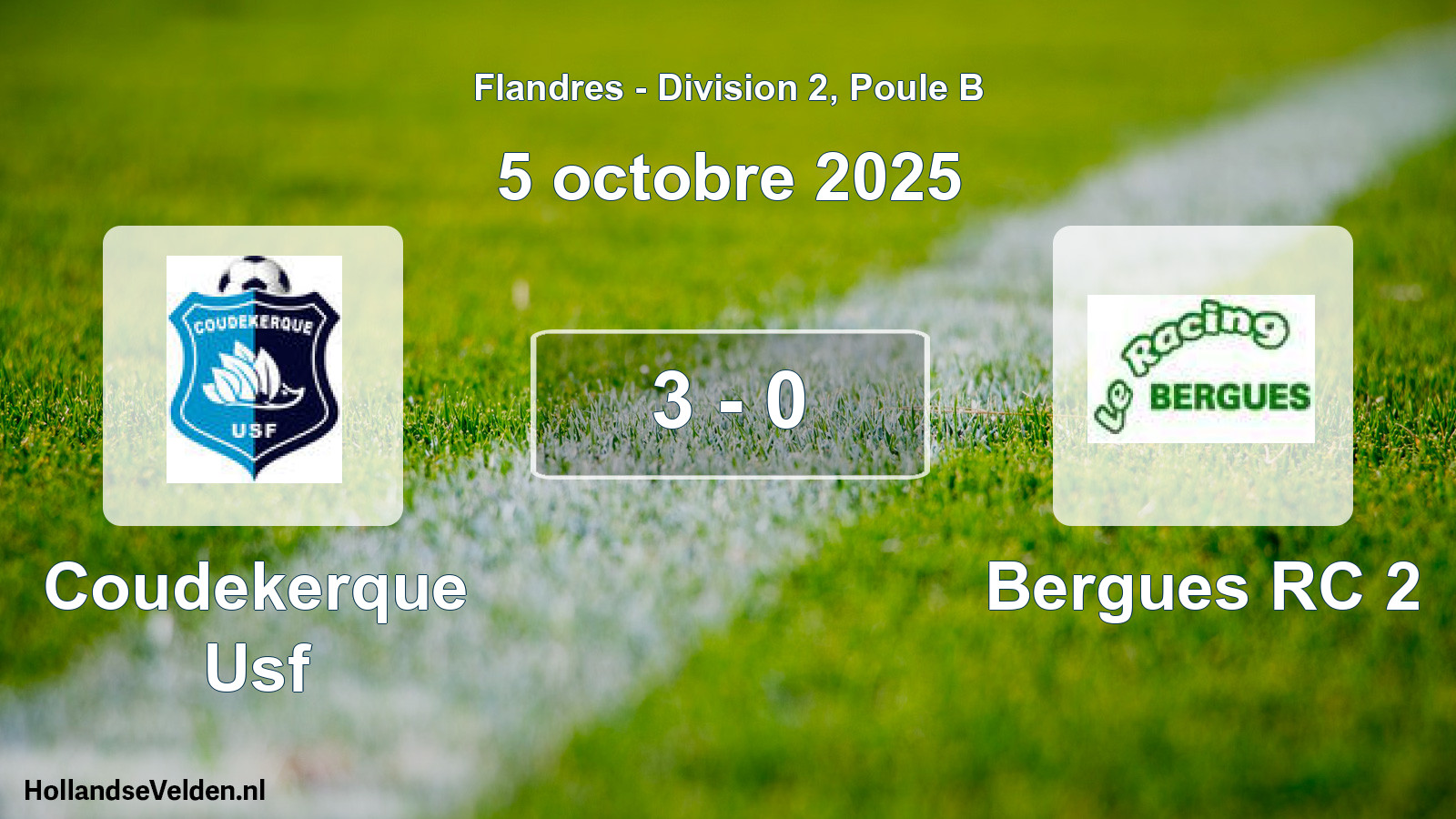 Match joué: Coudekerque Usf - Bergues RC 2 3 - 0 (5 octobre 2025)