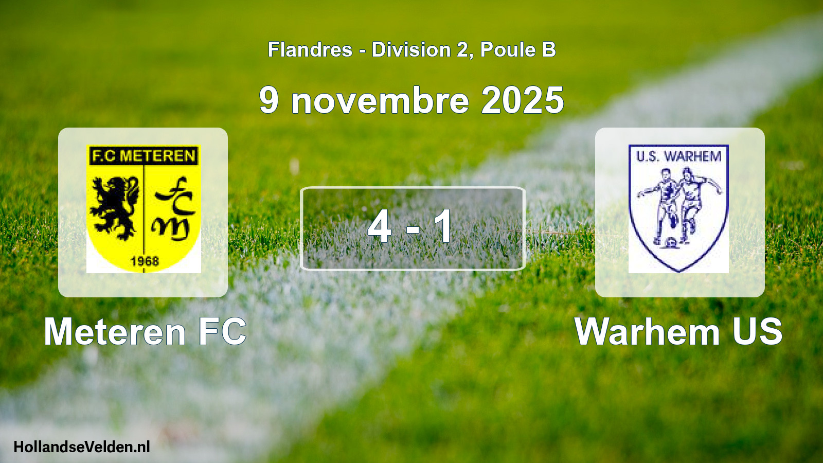 Match joué: Meteren FC - Warhem US 4 - 1 (9 novembre 2025)