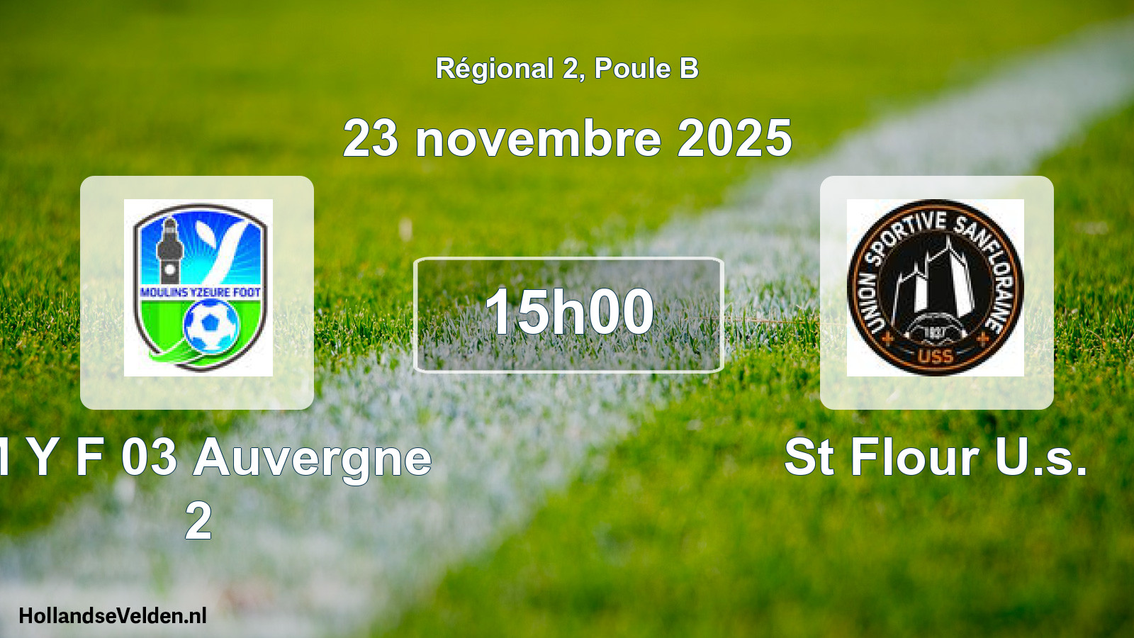 Geplande wedstrijd: M Y F 03 Auvergne 2 - St Flour U.s. (23 november 2025)