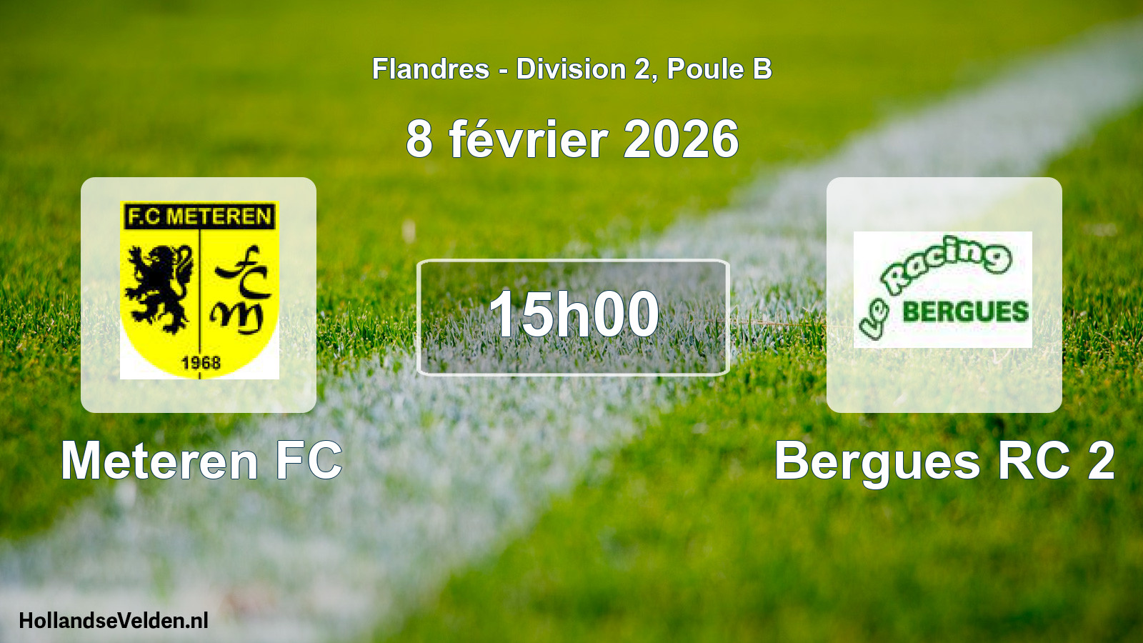 Match programmé: Meteren FC - Bergues RC 2 (8 février 2026)