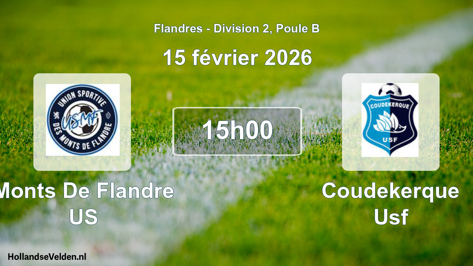 Match programmé: Monts De Flandre US - Coudekerque Usf (15 février 2026)