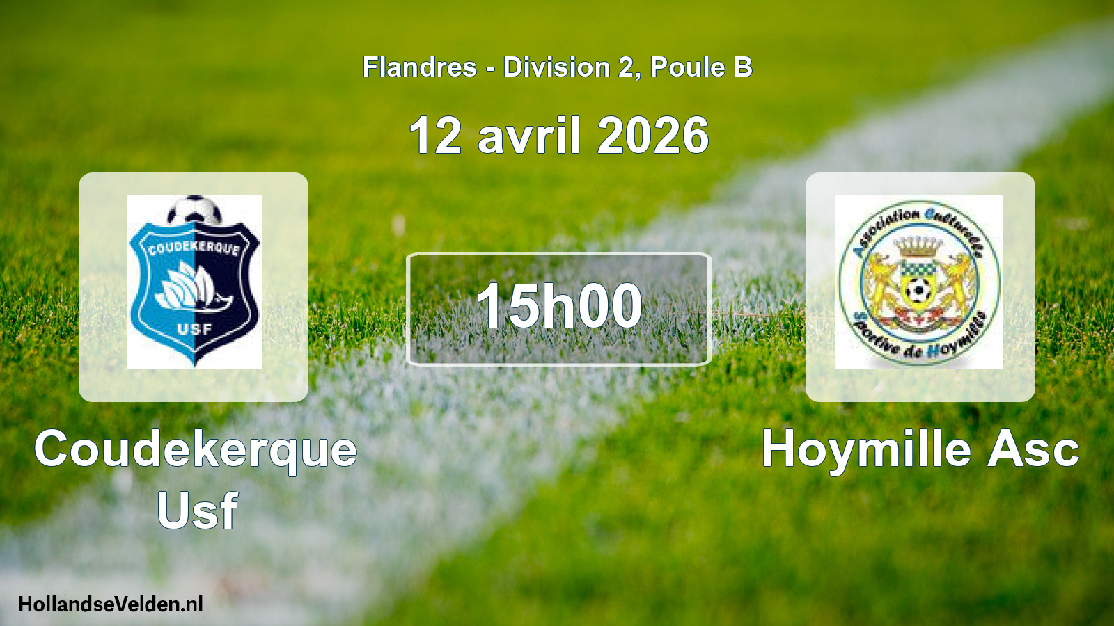 Match programmé: Coudekerque Usf - Hoymille Asc (12 avril 2026)