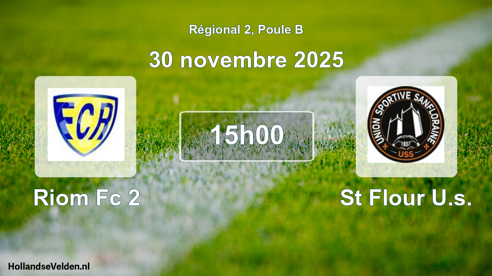 Scheduled Match: Riom Fc 2 - St Flour U.s. (30 November 2025)