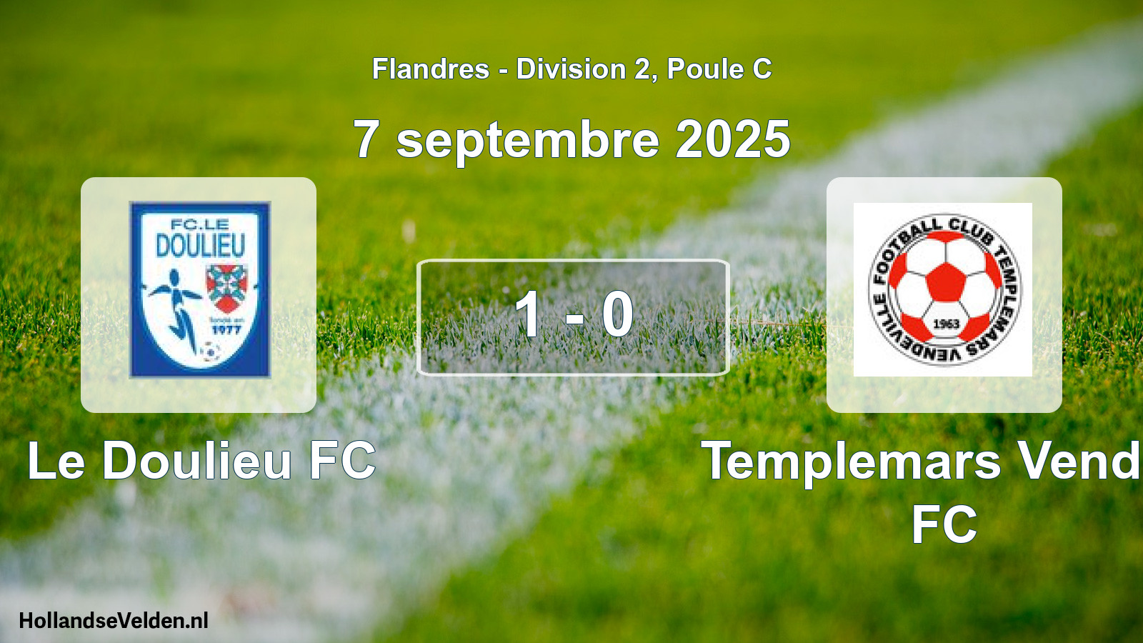 Total number of matches played: Le Doulieu FC - Templemars Vende. FC 1 - 0 (7 September 2025)