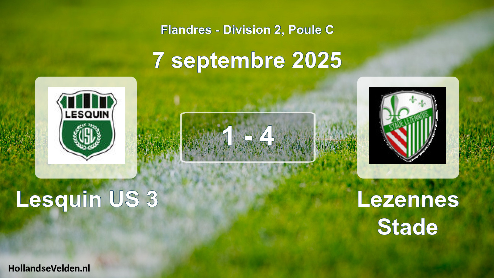 Gespeelde wedstrijd: Lesquin US 3 - Lezennes Stade 1 - 4 (7 september 2025)