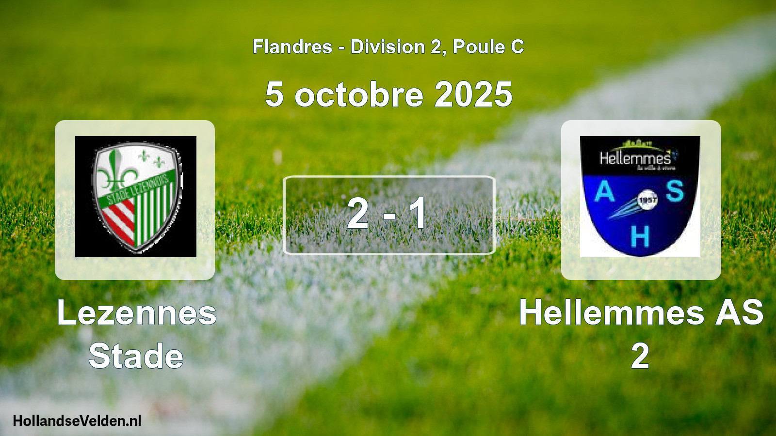 Total number of matches played: Lezennes Stade - Hellemmes AS 2 2 - 1 (5 October 2025)