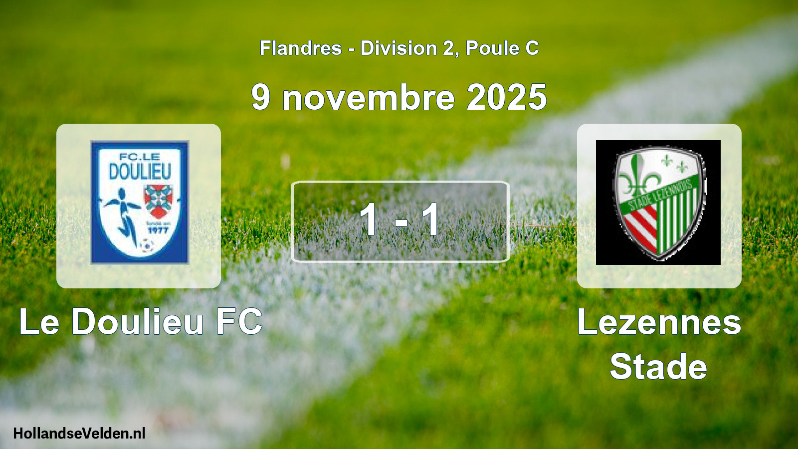 Gespeelde wedstrijd: Le Doulieu FC - Lezennes Stade 1 - 1 (9 november 2025)