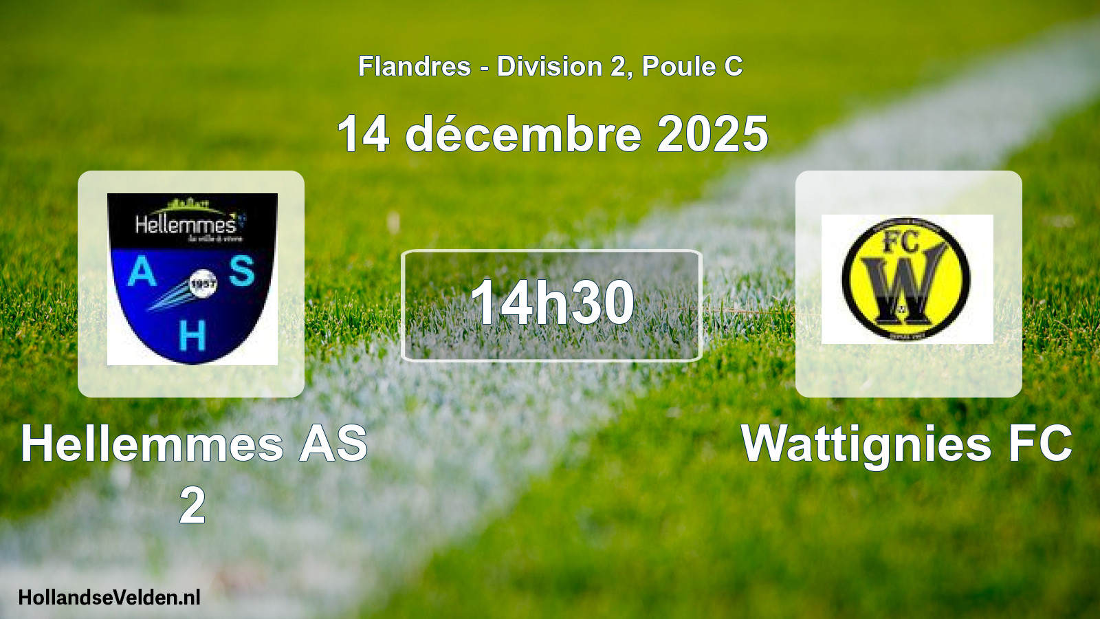 Geplande wedstrijd: Hellemmes AS 2 - Wattignies FC (14 december 2025)