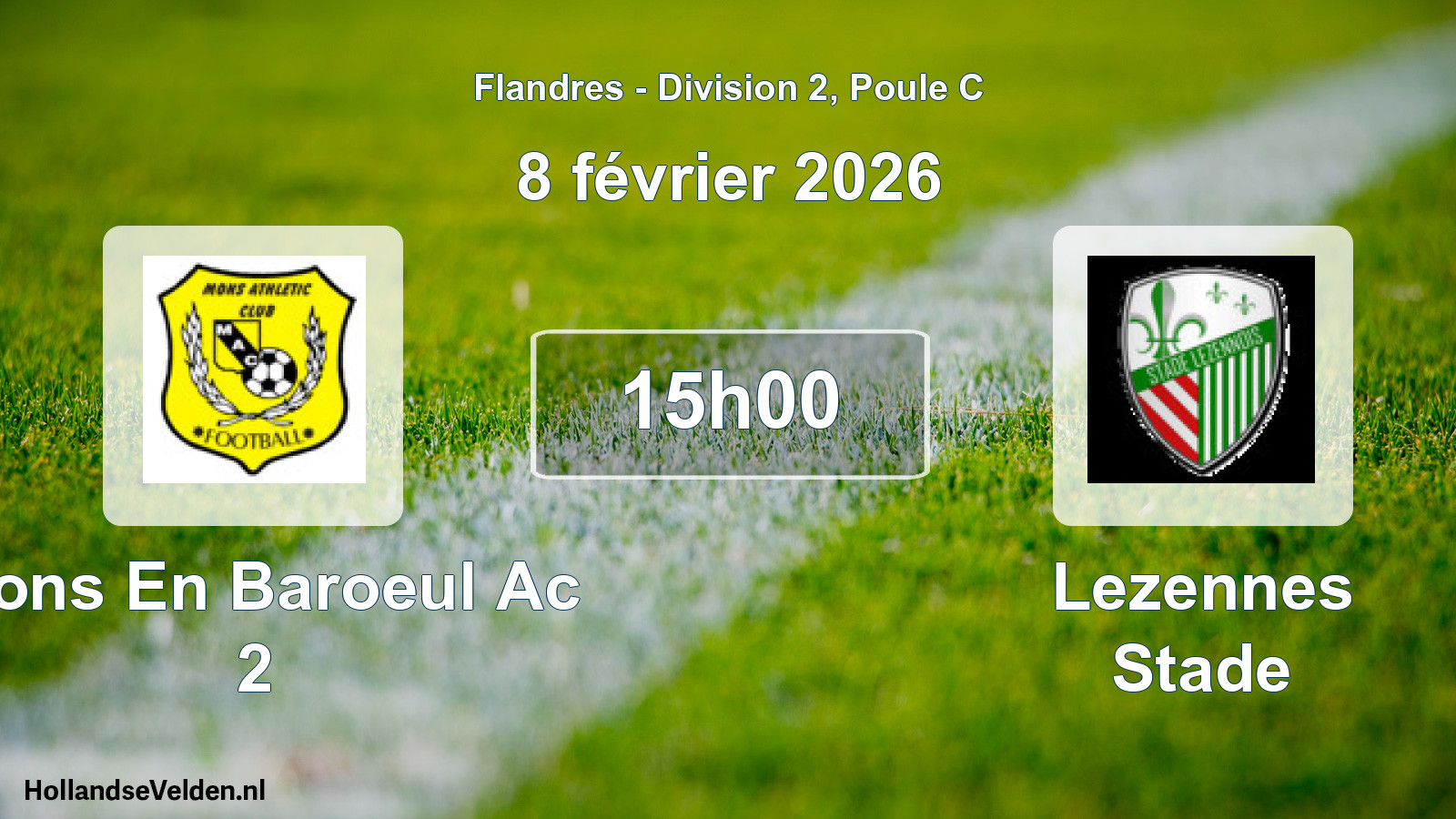 Geplande wedstrijd: Mons En Baroeul Ac 2 - Lezennes Stade (8 februari 2026)