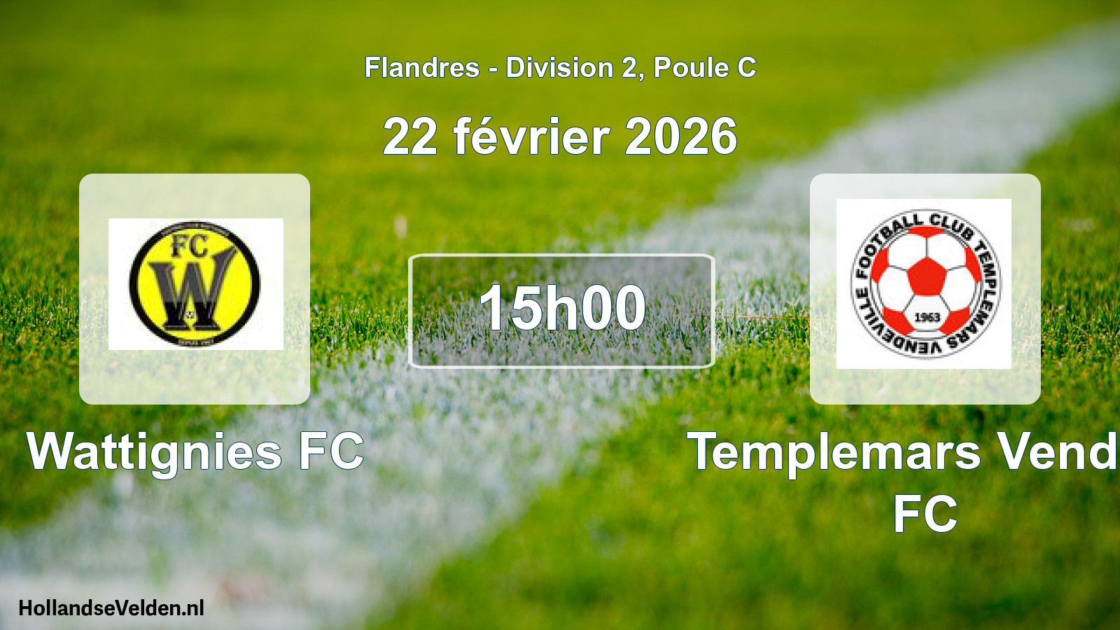 Match programmé: Wattignies FC - Templemars Vende. FC (22 février 2026)