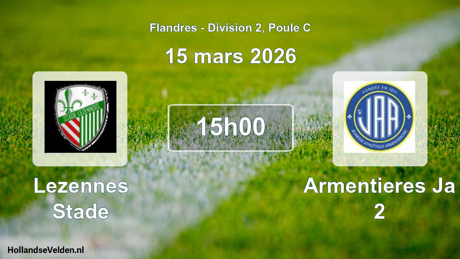 Scheduled Match: Lezennes Stade - Armentieres Ja 2 (15 March 2026)