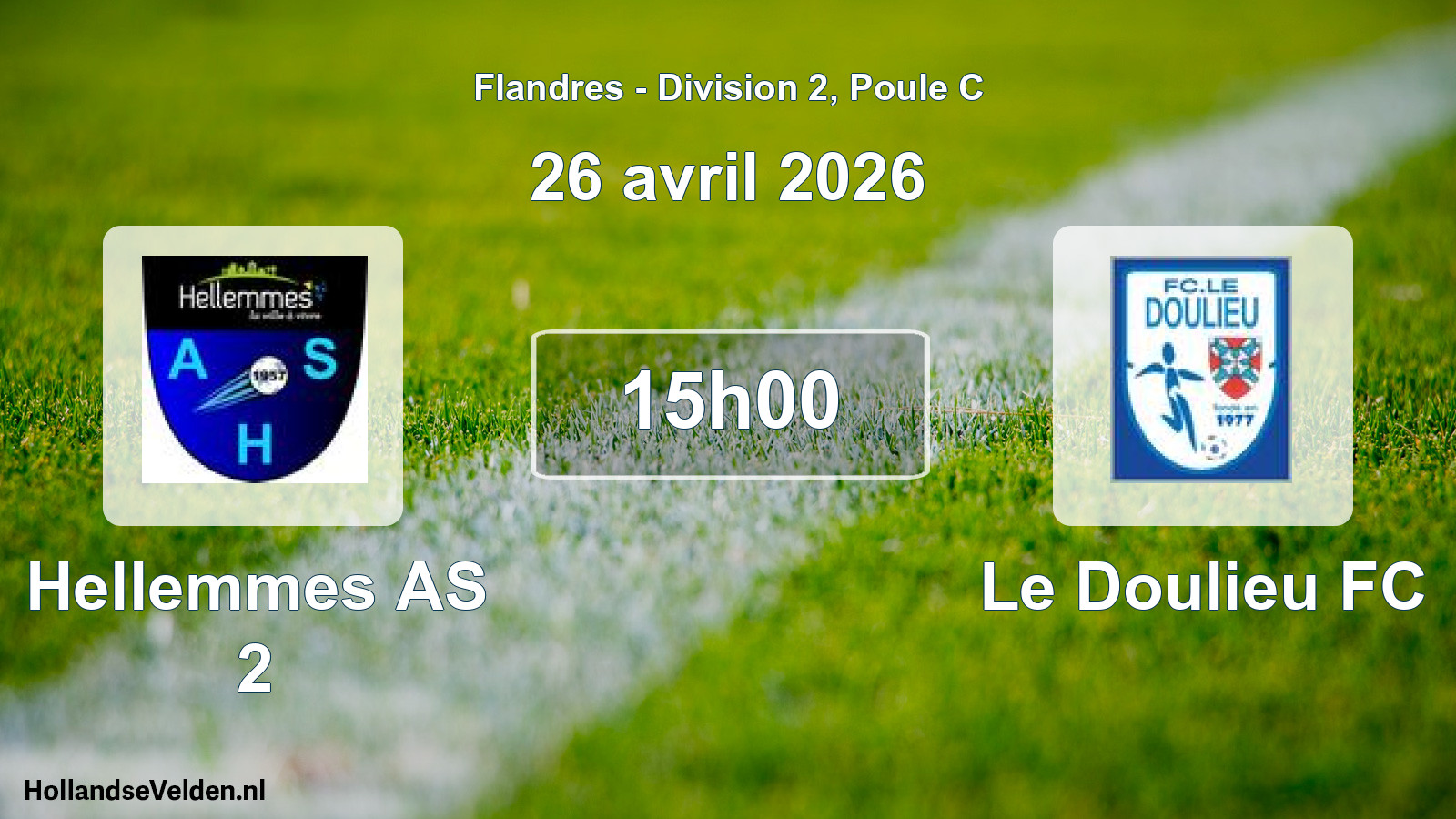 Scheduled Match: Hellemmes AS 2 - Le Doulieu FC (26 April 2026)