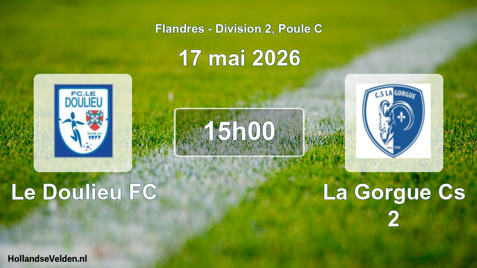 Match programmé: Le Doulieu FC - La Gorgue Cs 2 (17 mai 2026)