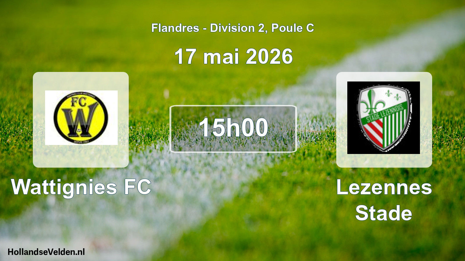 Match programmé: Wattignies FC - Lezennes Stade (17 mai 2026)