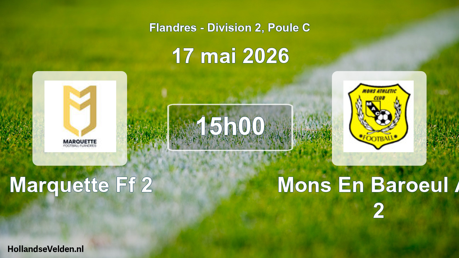 Match programmé: Marquette Ff 2 - Mons En Baroeul Ac 2 (17 mai 2026)