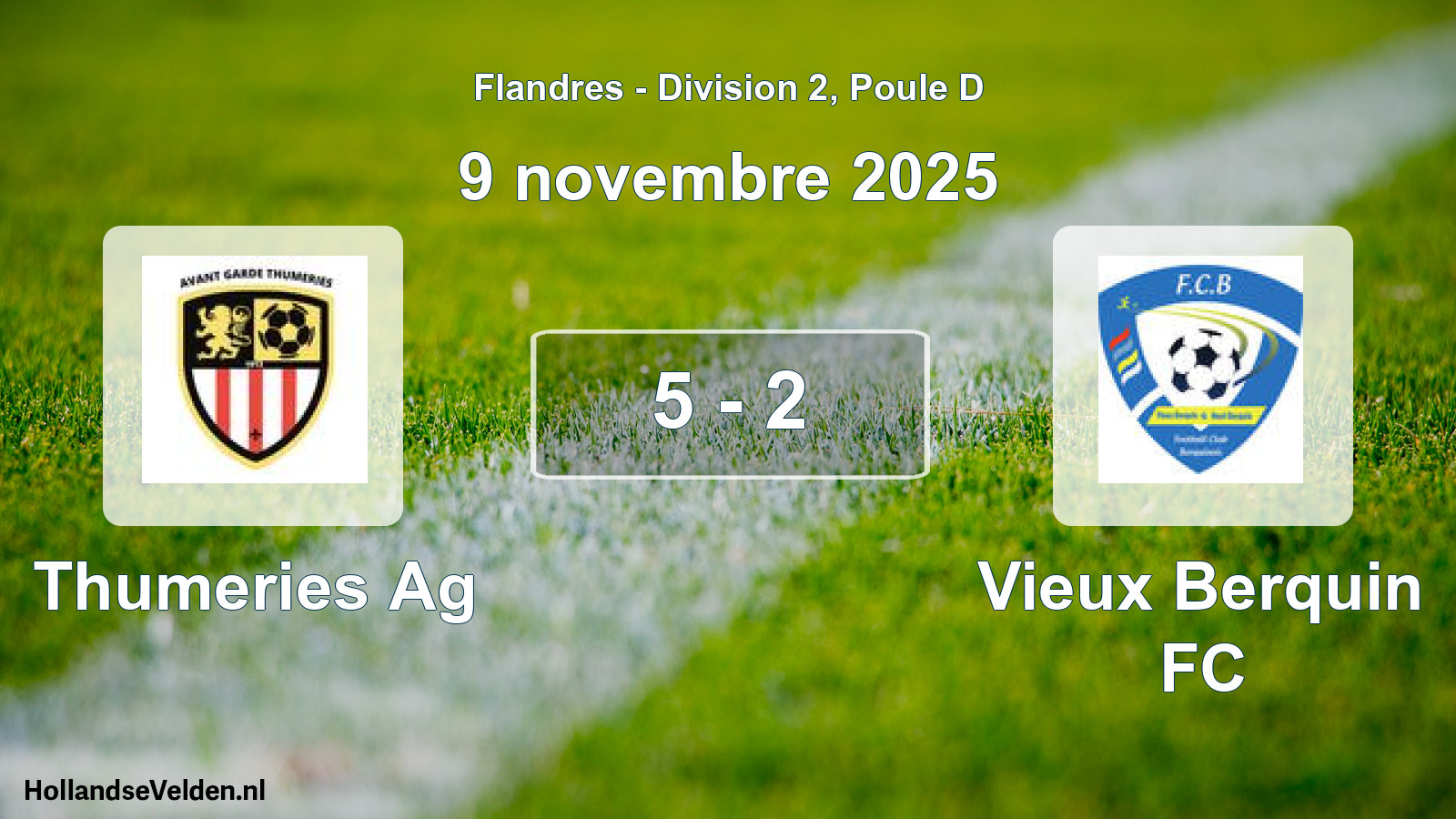 Match joué: Thumeries Ag - Vieux Berquin FC 5 - 2 (9 novembre 2025)