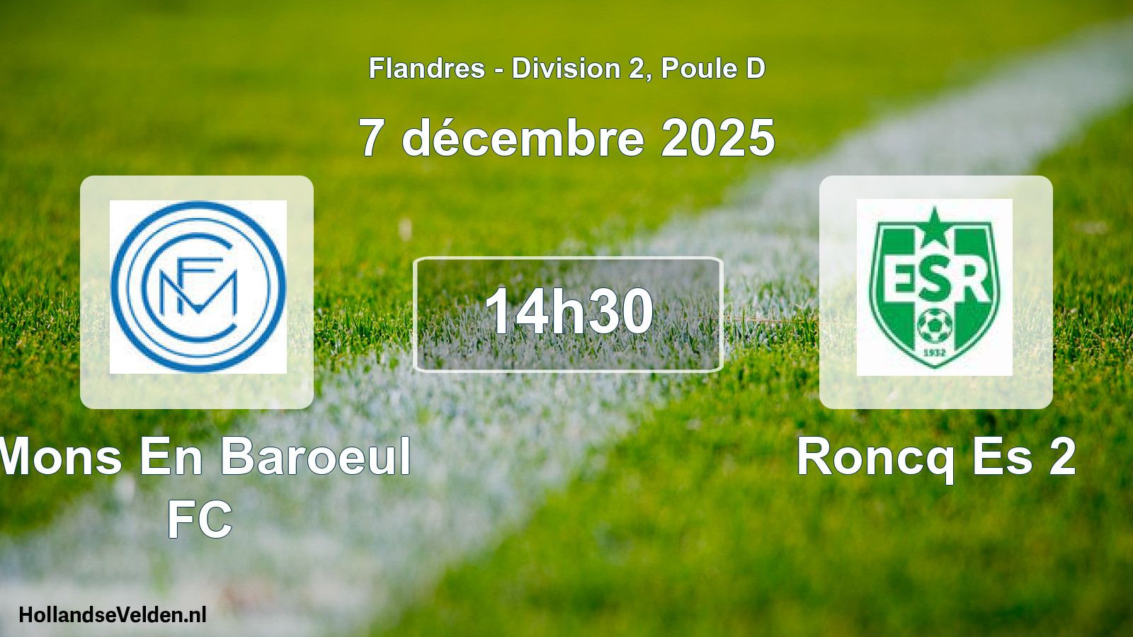 Match programmé: Mons En Baroeul FC - Roncq Es 2 (7 décembre 2025)