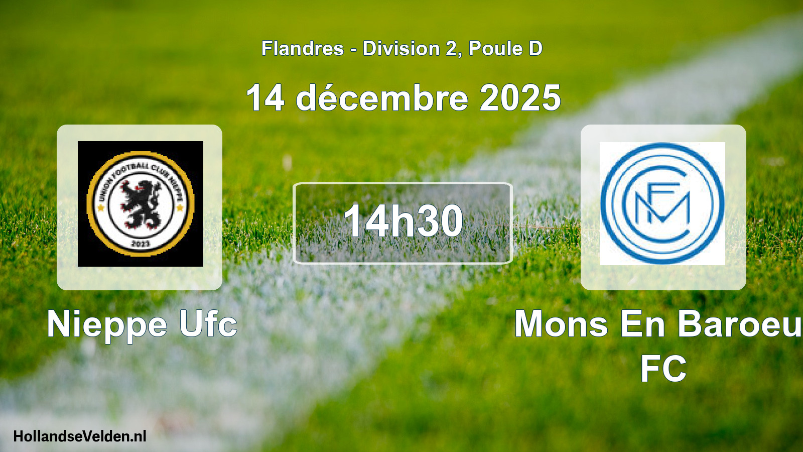Geplande wedstrijd: Nieppe Ufc - Mons En Baroeul FC (14 december 2025)