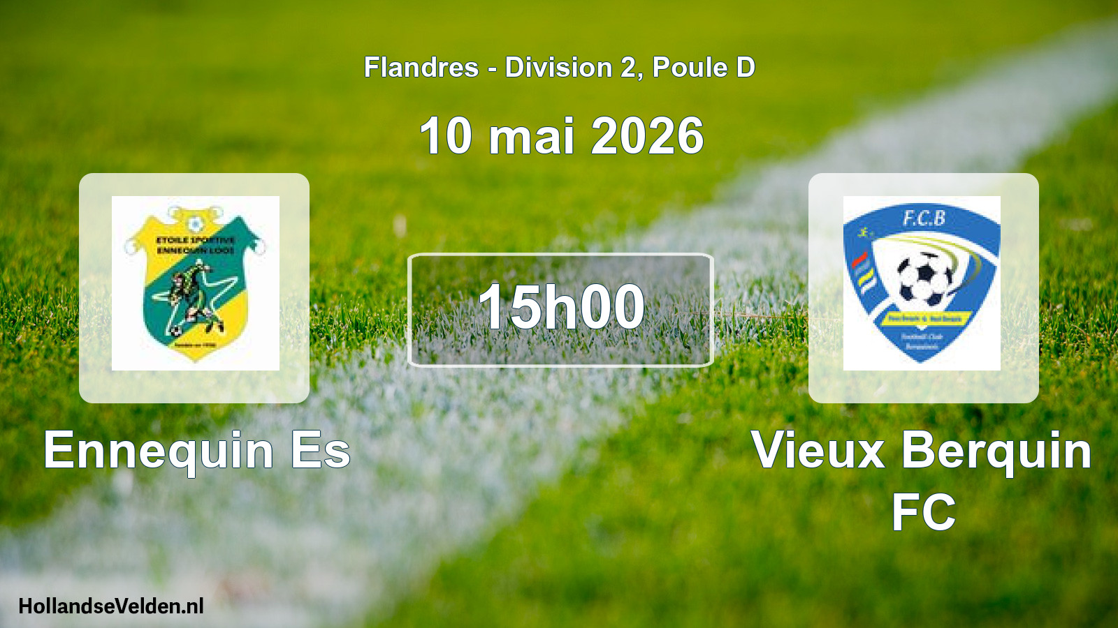 Match programmé: Ennequin Es - Vieux Berquin FC (10 mai 2026)