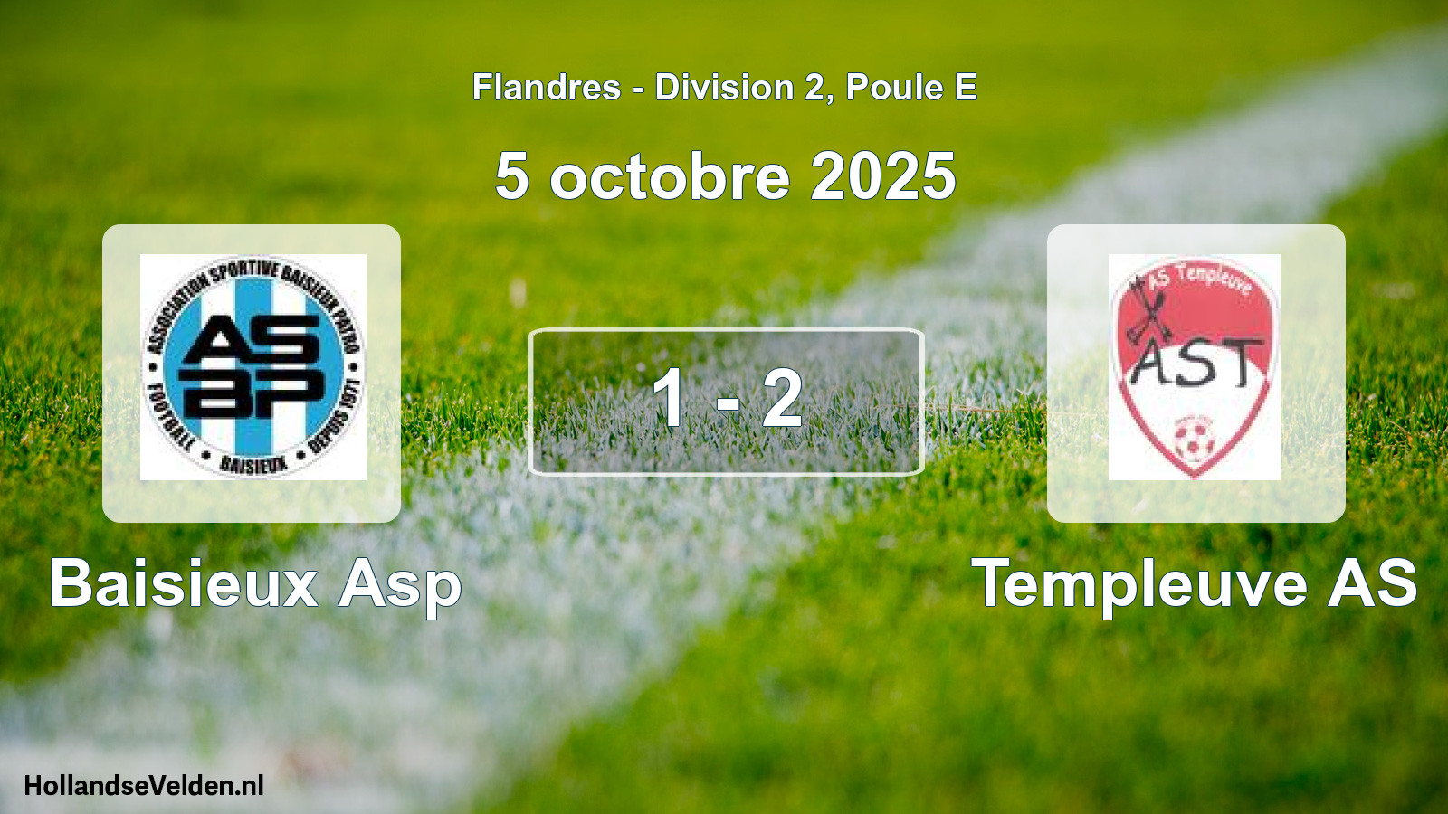Gespeelde wedstrijd: Baisieux Asp - Templeuve AS 1 - 2 (5 oktober 2025)