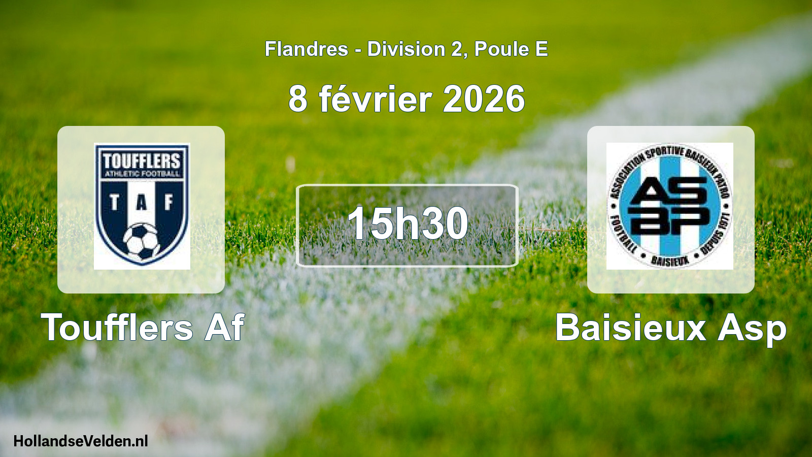 Match programmé: Toufflers Af - Baisieux Asp (8 février 2026)