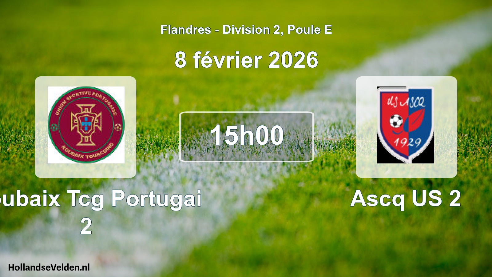 Scheduled Match: Roubaix Tcg Portugai 2 - Ascq US 2 (8 February 2026)