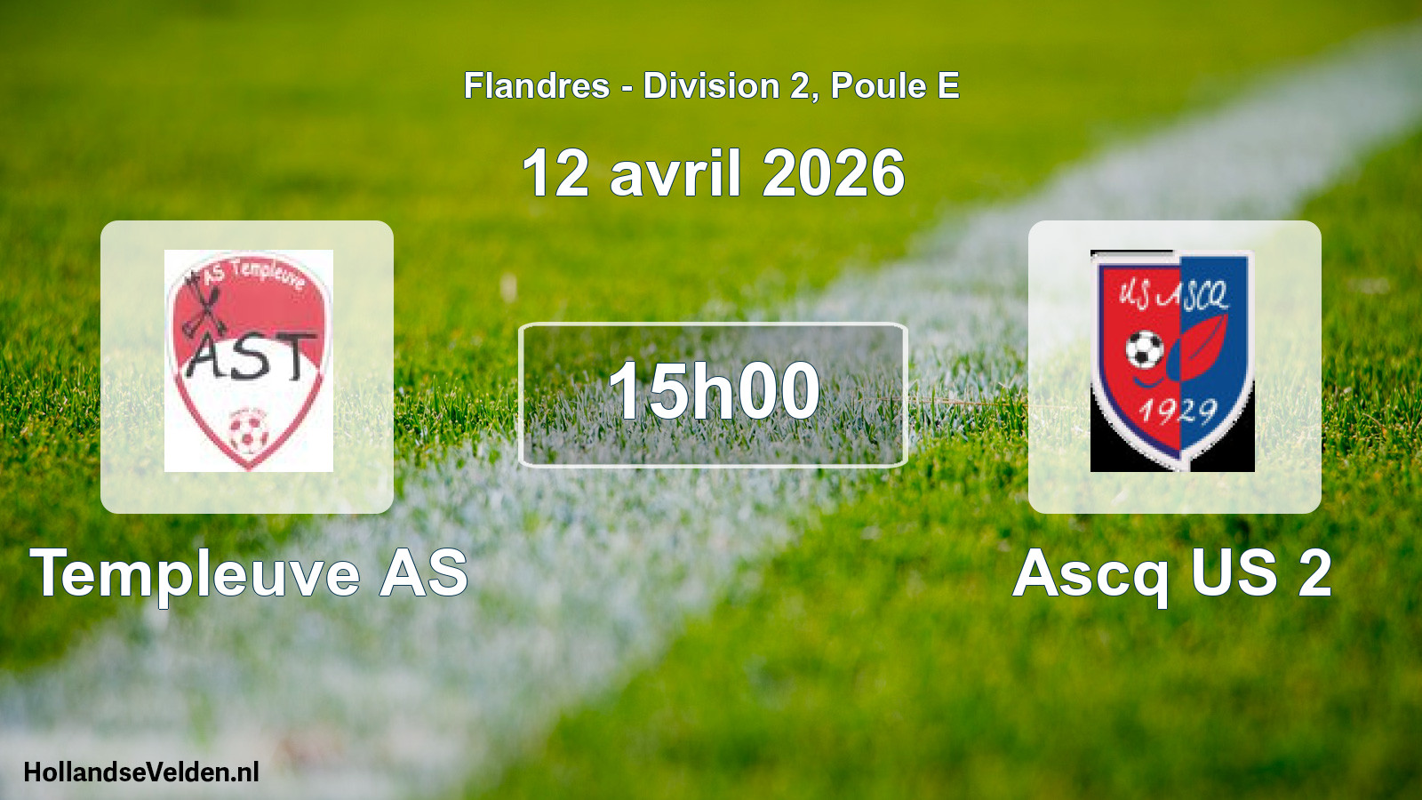 Scheduled Match: Templeuve AS - Ascq US 2 (12 April 2026)