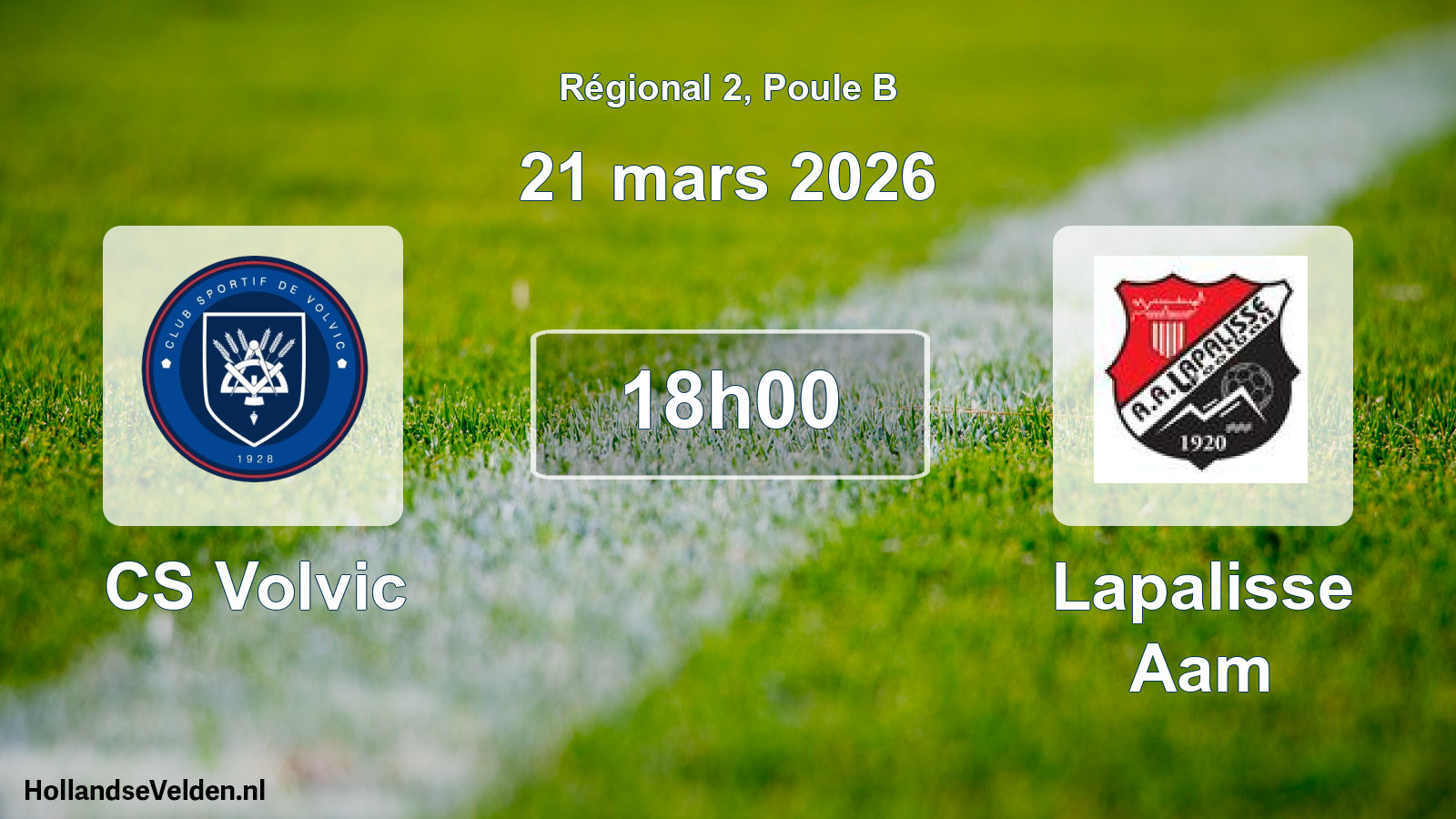 Match programmé: CS Volvic - Lapalisse Aam (21 mars 2026)