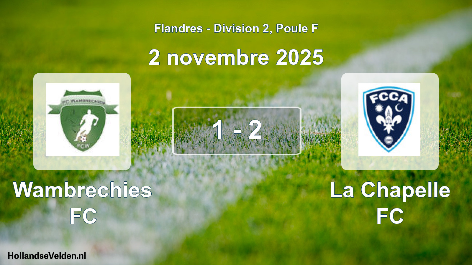 Gespeelde wedstrijd: Wambrechies FC - La Chapelle FC 1 - 2 (2 november 2025)