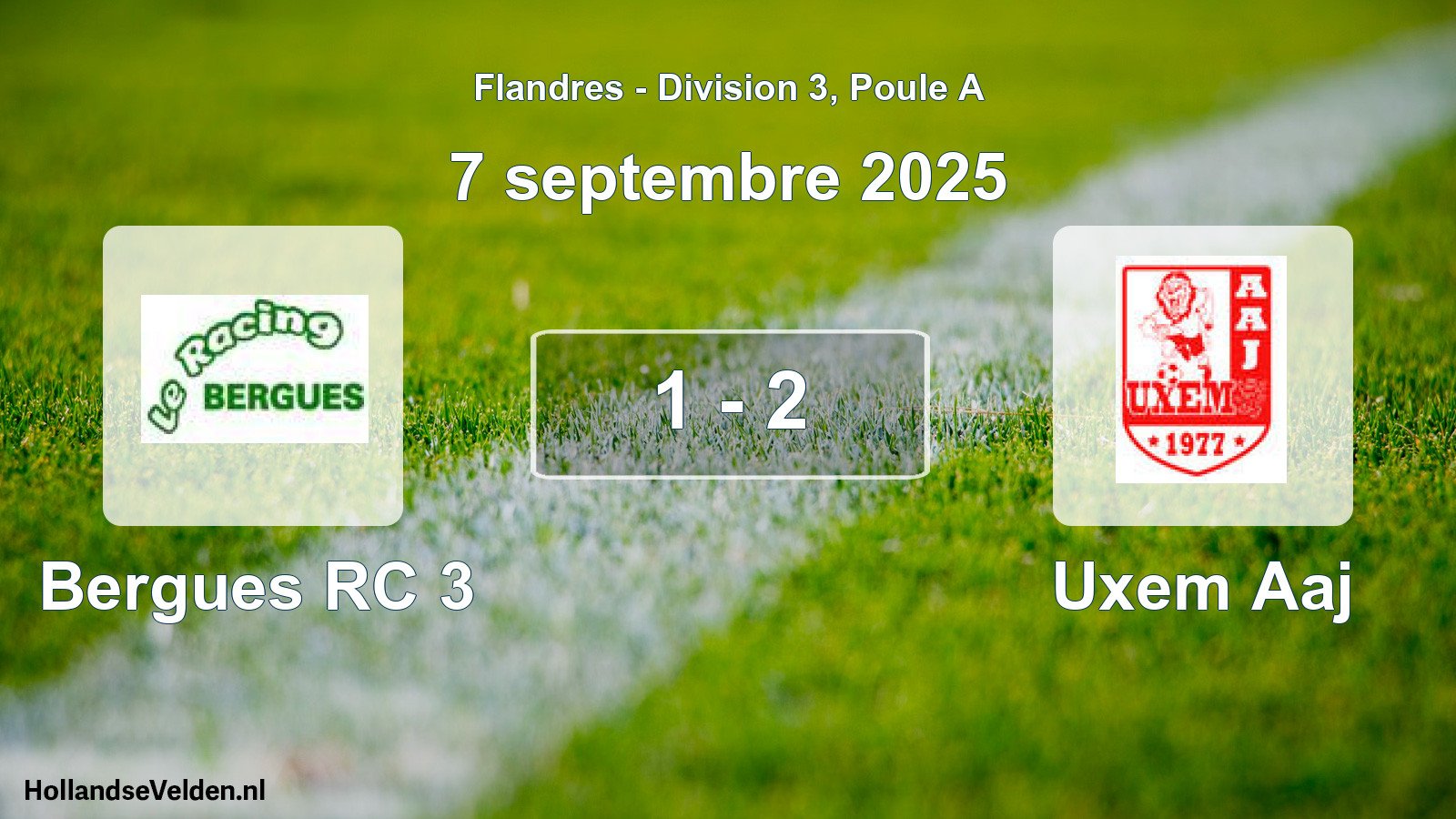 Match joué: Bergues RC 3 - Uxem Aaj 1 - 2 (7 septembre 2025)