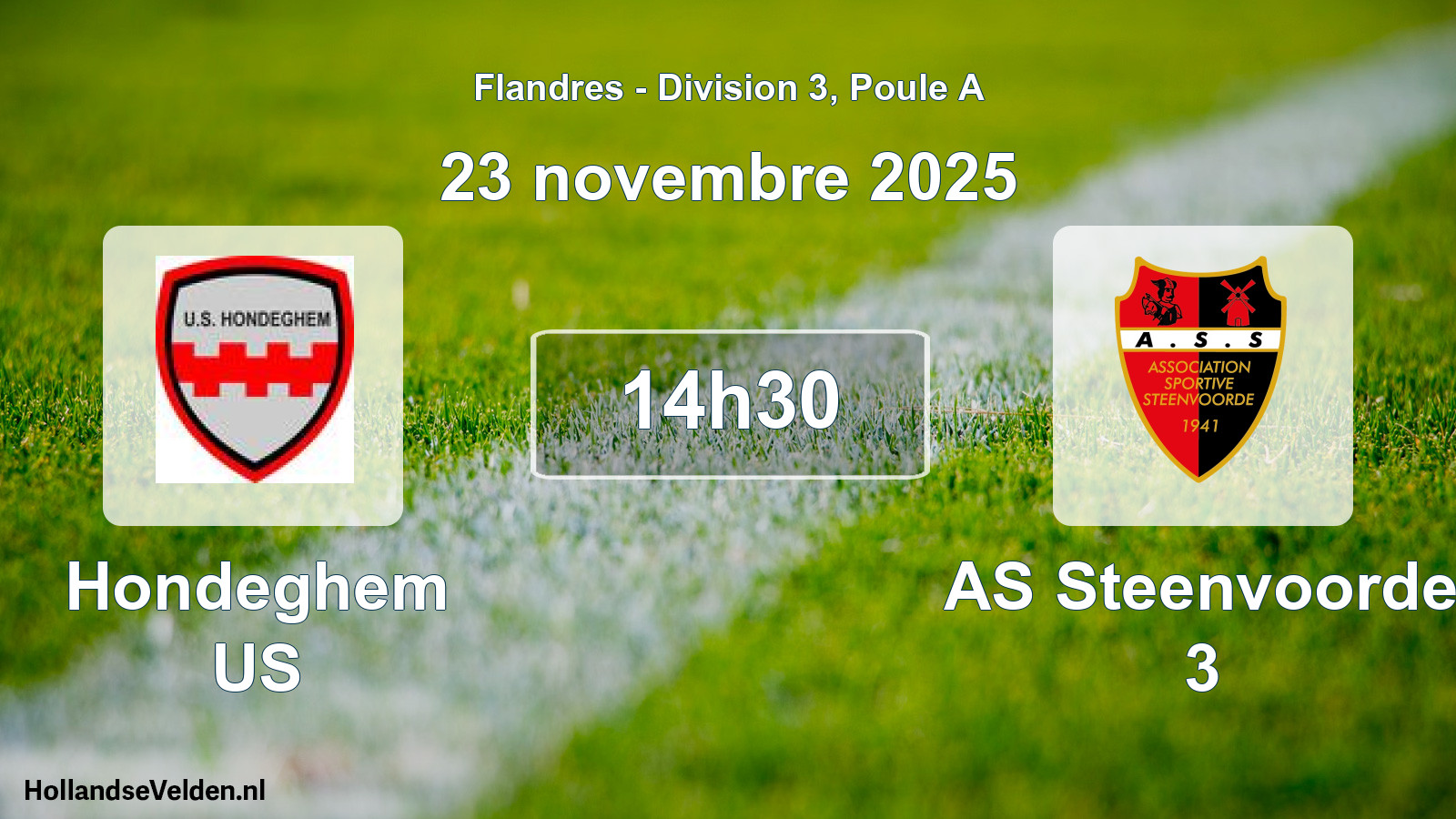 Scheduled Match: Hondeghem US - AS Steenvoorde 3 (23 November 2025)