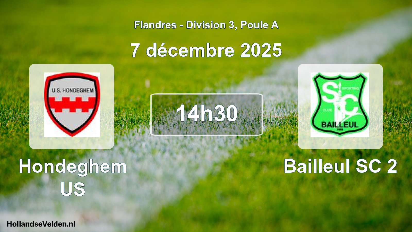 Scheduled Match: Hondeghem US - Bailleul SC 2 (7 December 2025)