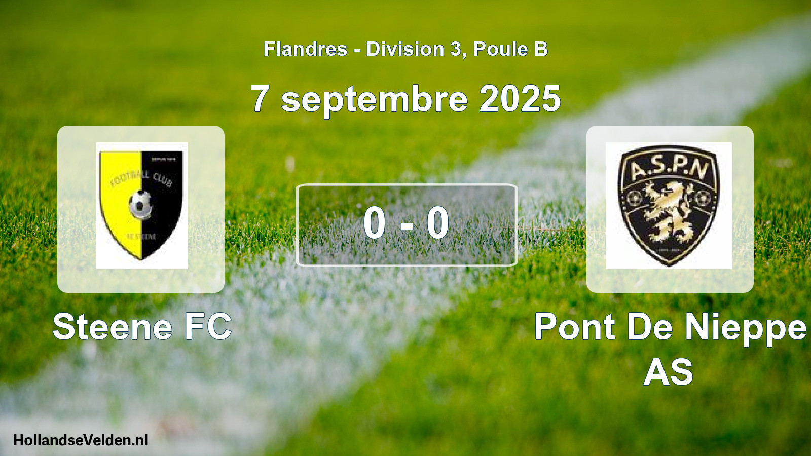 Match joué: Steene FC - Pont De Nieppe AS 0 - 0 (7 septembre 2025)