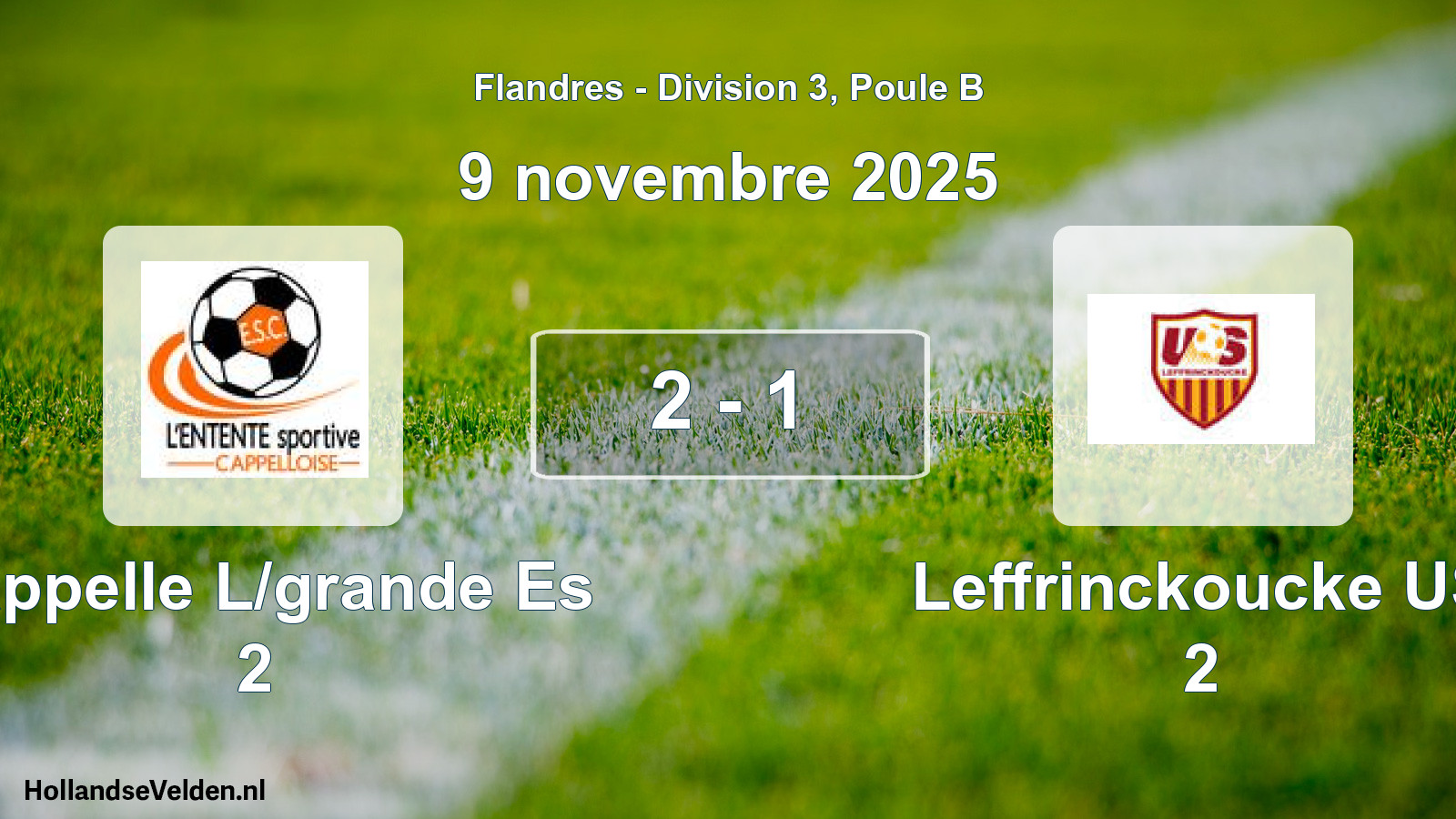 Match joué: Cappelle L/grande Es 2 - Leffrinckoucke US 2 2 - 1 (9 novembre 2025)