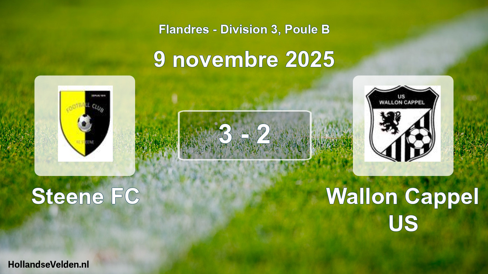 Total number of matches played: Steene FC - Wallon Cappel US 3 - 2 (9 November 2025)