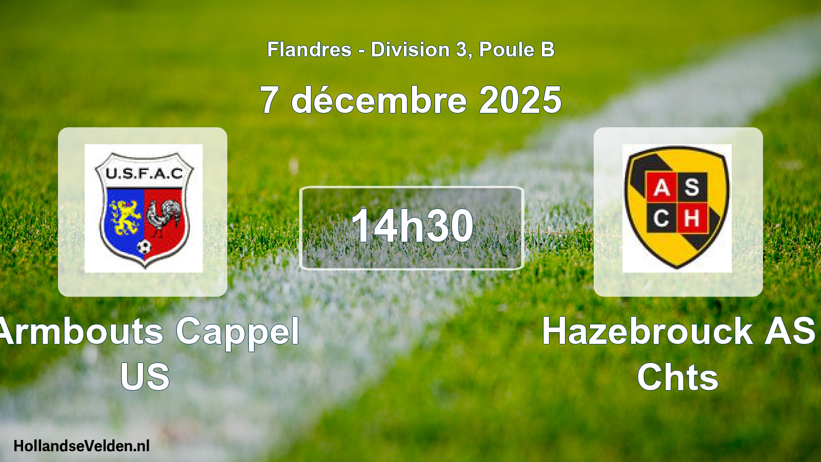 Scheduled Match: Armbouts Cappel US - Hazebrouck AS Chts (7 December 2025)