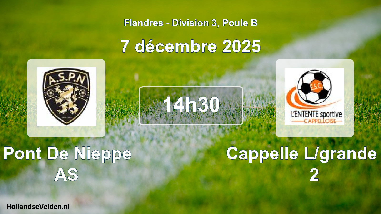 Scheduled Match: Pont De Nieppe AS - Cappelle L/grande Es 2 (7 December 2025)