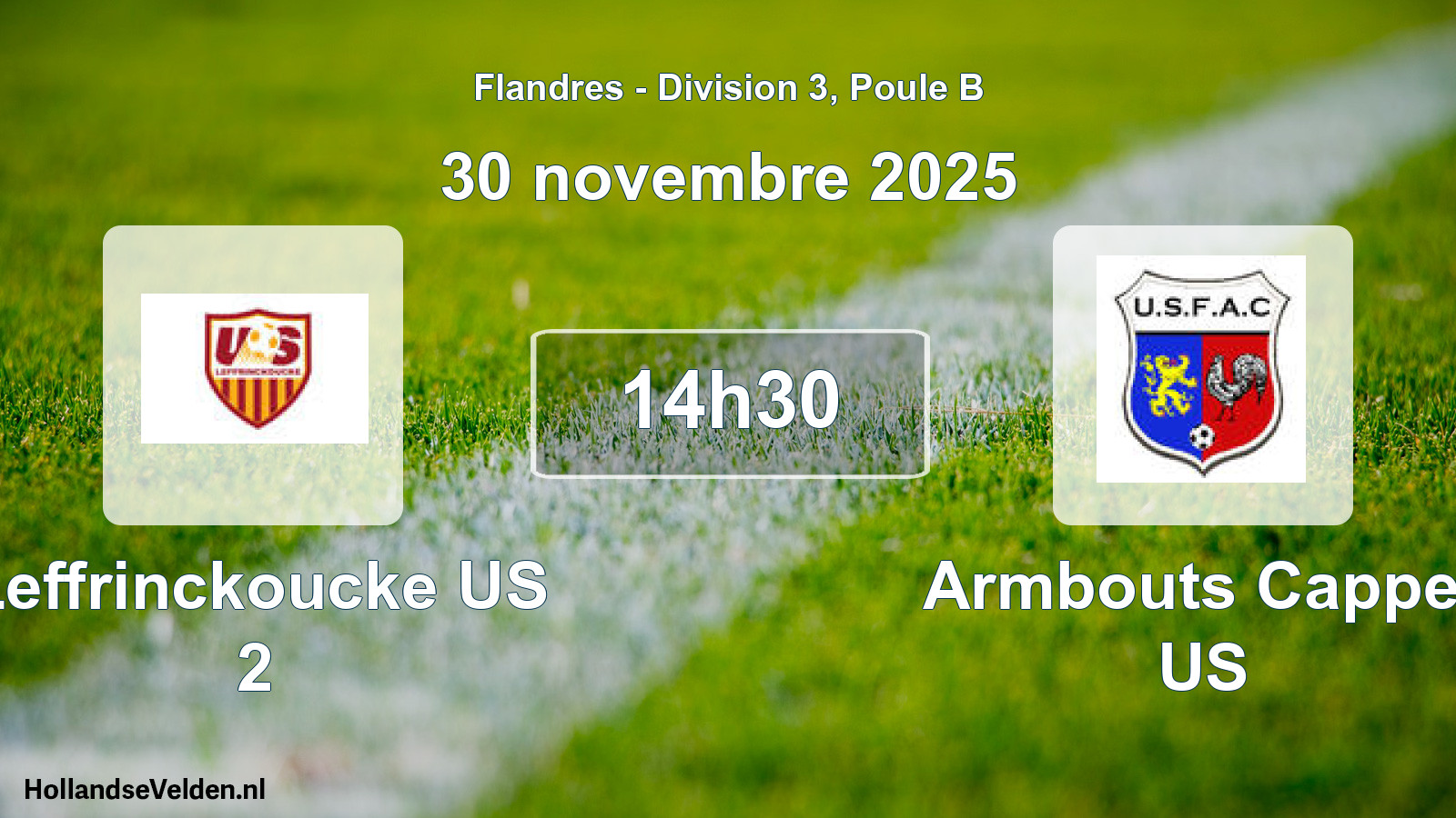 Match programmé: Leffrinckoucke US 2 - Armbouts Cappel US (14 décembre 2025)