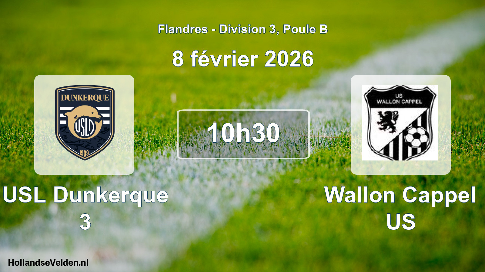 Geplande wedstrijd: USL Dunkerque 3 - Wallon Cappel US (8 februari 2026)