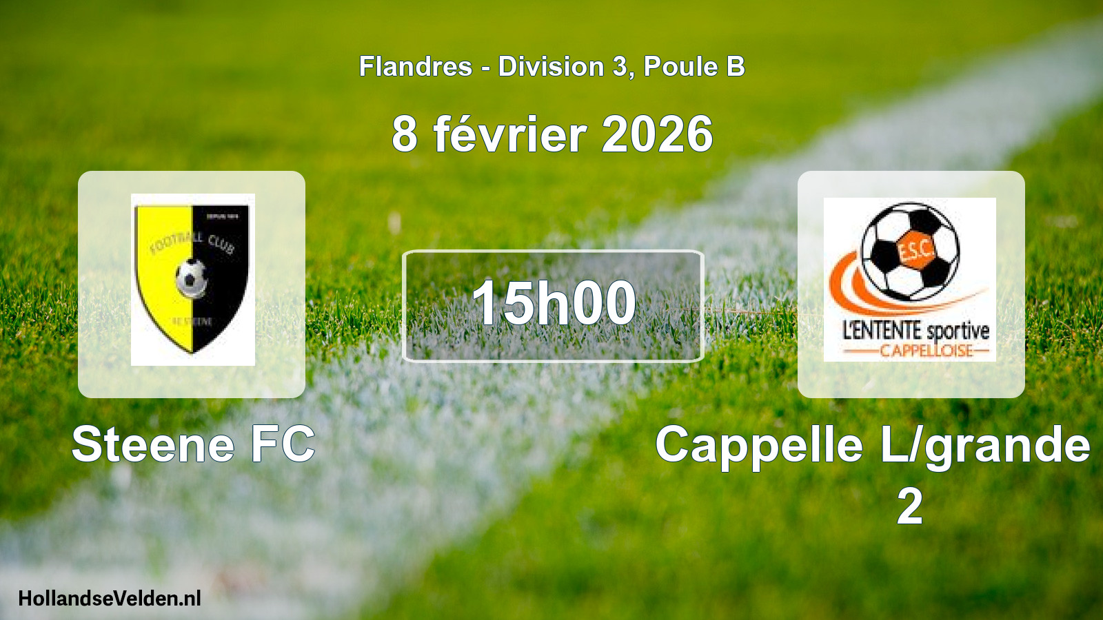 Match programmé: Steene FC - Cappelle L/grande Es 2 (8 février 2026)