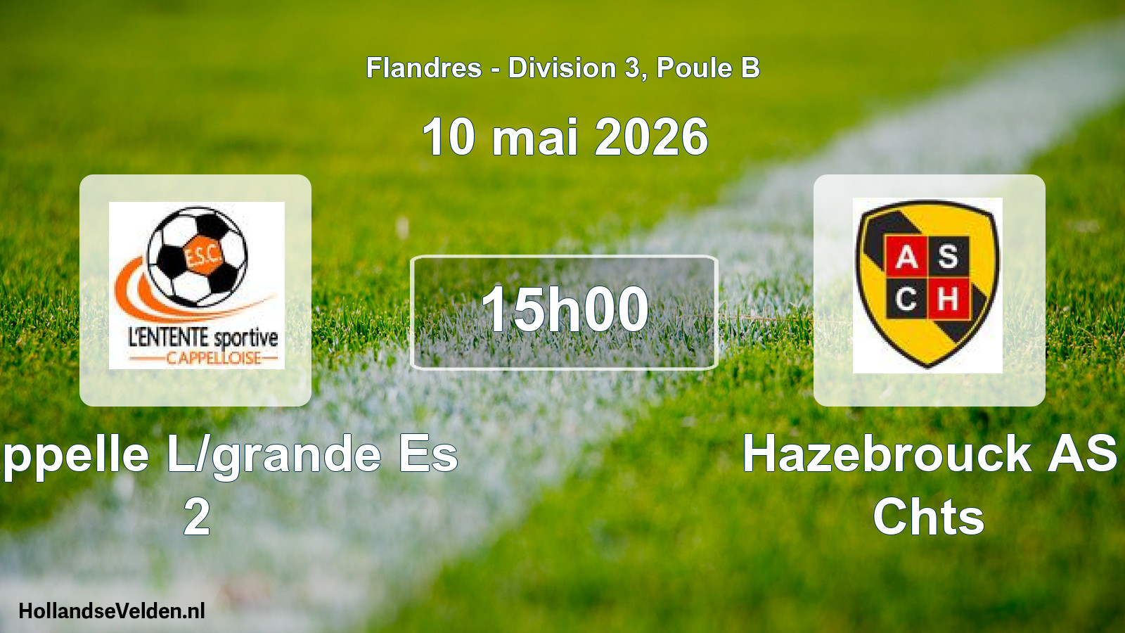 Match programmé: Cappelle L/grande Es 2 - Hazebrouck AS Chts (10 mai 2026)