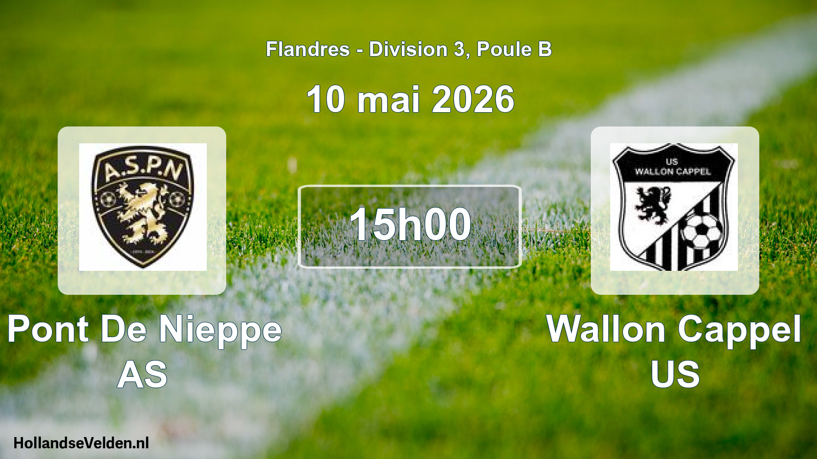 Scheduled Match: Pont De Nieppe AS - Wallon Cappel US (10 May 2026)
