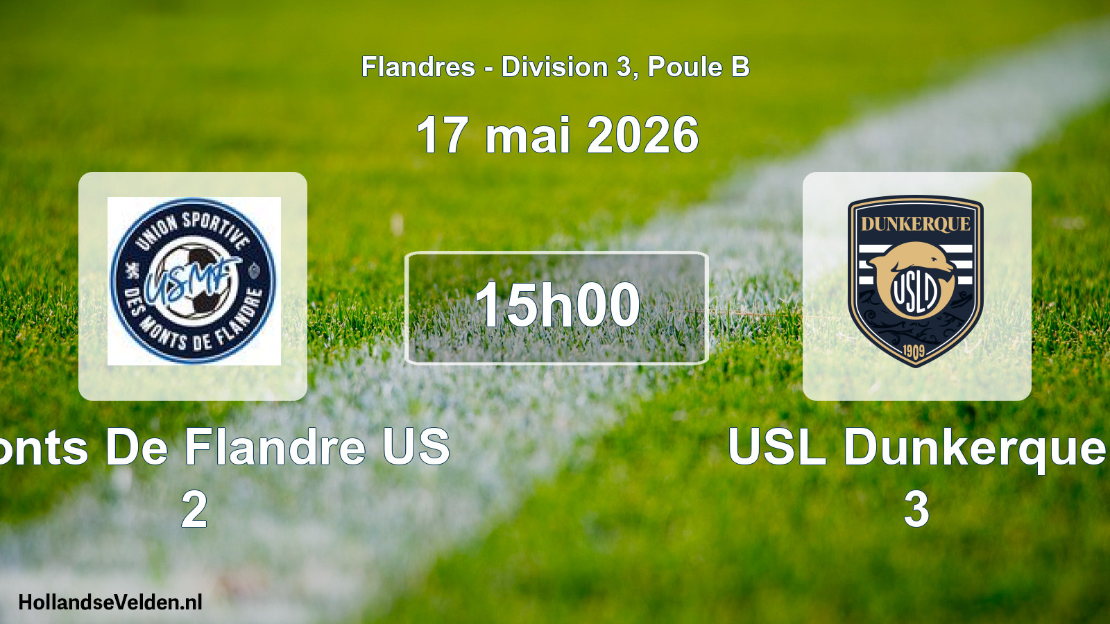 Geplande wedstrijd: Monts De Flandre US 2 - USL Dunkerque 3 (17 mei 2026)
