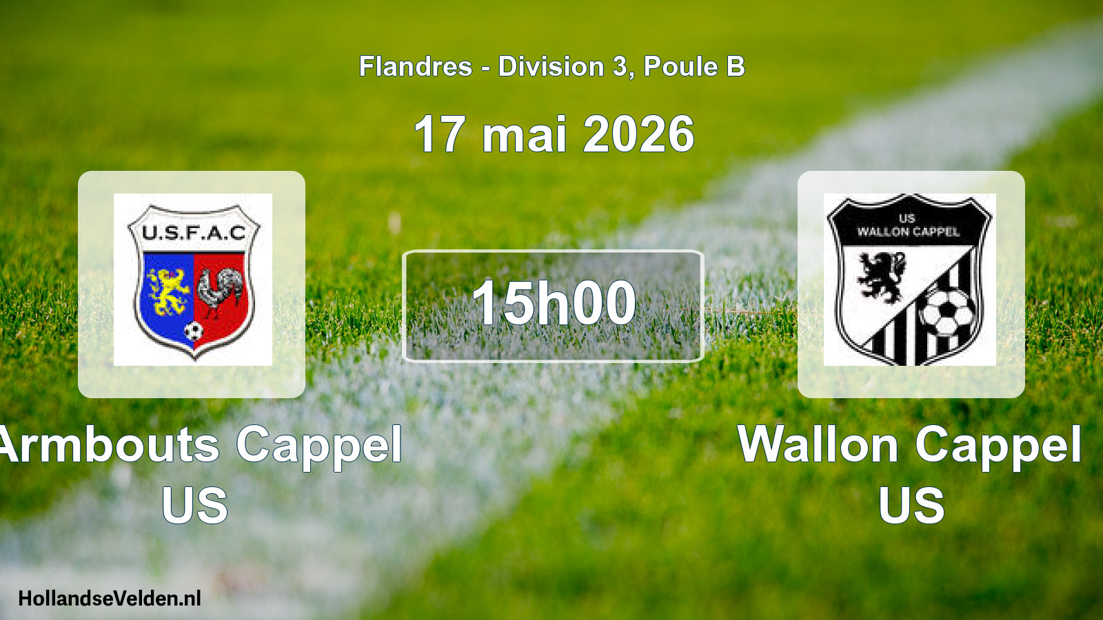 Match programmé: Armbouts Cappel US - Wallon Cappel US (17 mai 2026)