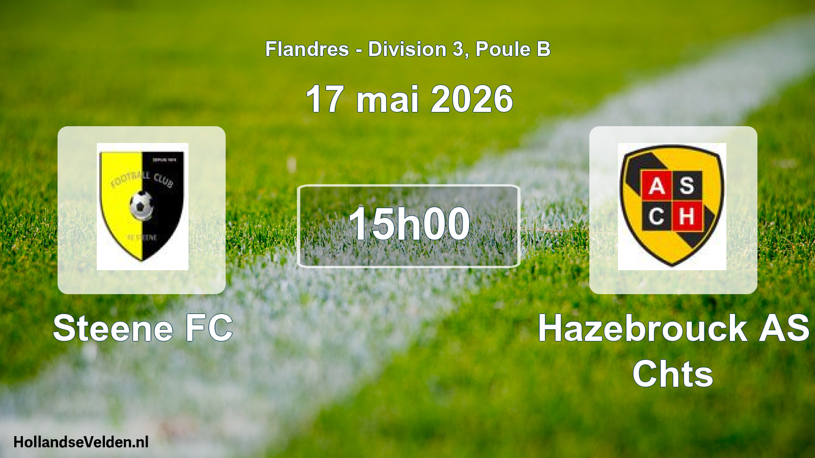 Match programmé: Steene FC - Hazebrouck AS Chts (17 mai 2026)