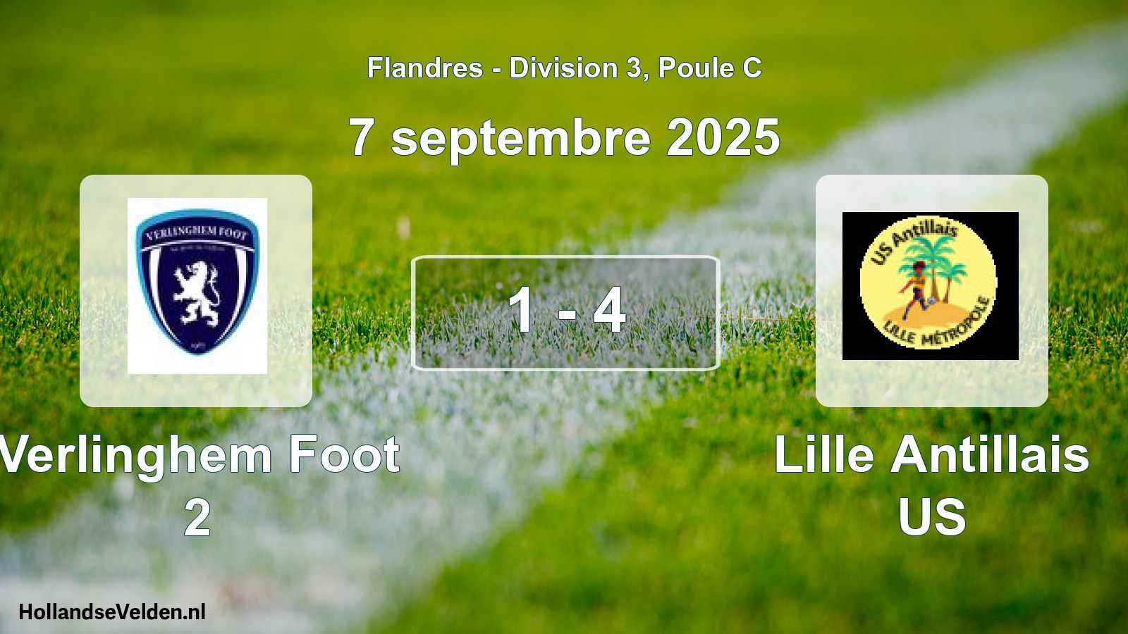 Gespeelde wedstrijd: Verlinghem Foot 2 - Lille Antillais US 1 - 4 (7 september 2025)