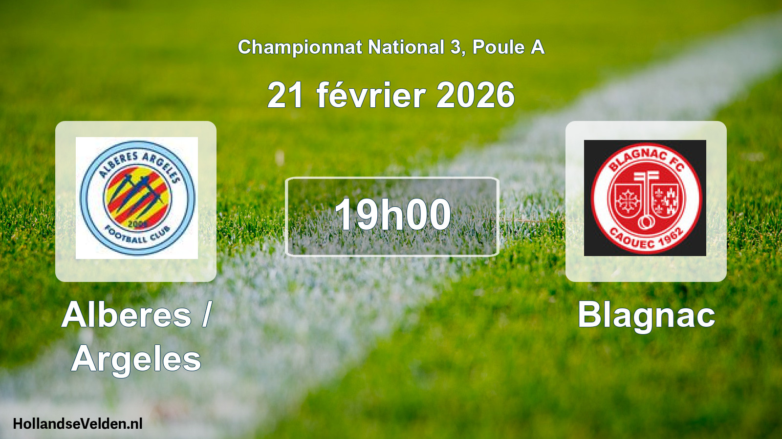 Geplande wedstrijd: Alberes / Argeles - Blagnac (21 février 2026)
