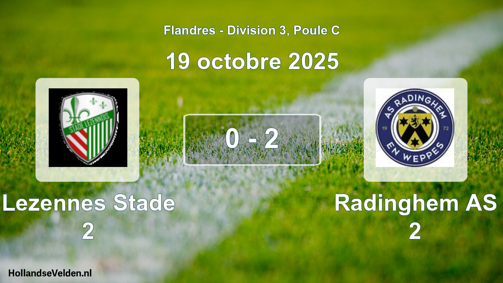 Total number of matches played: Lezennes Stade 2 - Radinghem AS 2 0 - 2 (19 October 2025)