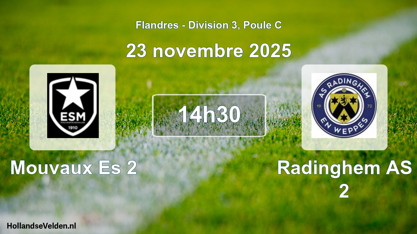 Match programmé: Mouvaux Es 2 - Radinghem AS 2 (23 novembre 2025)