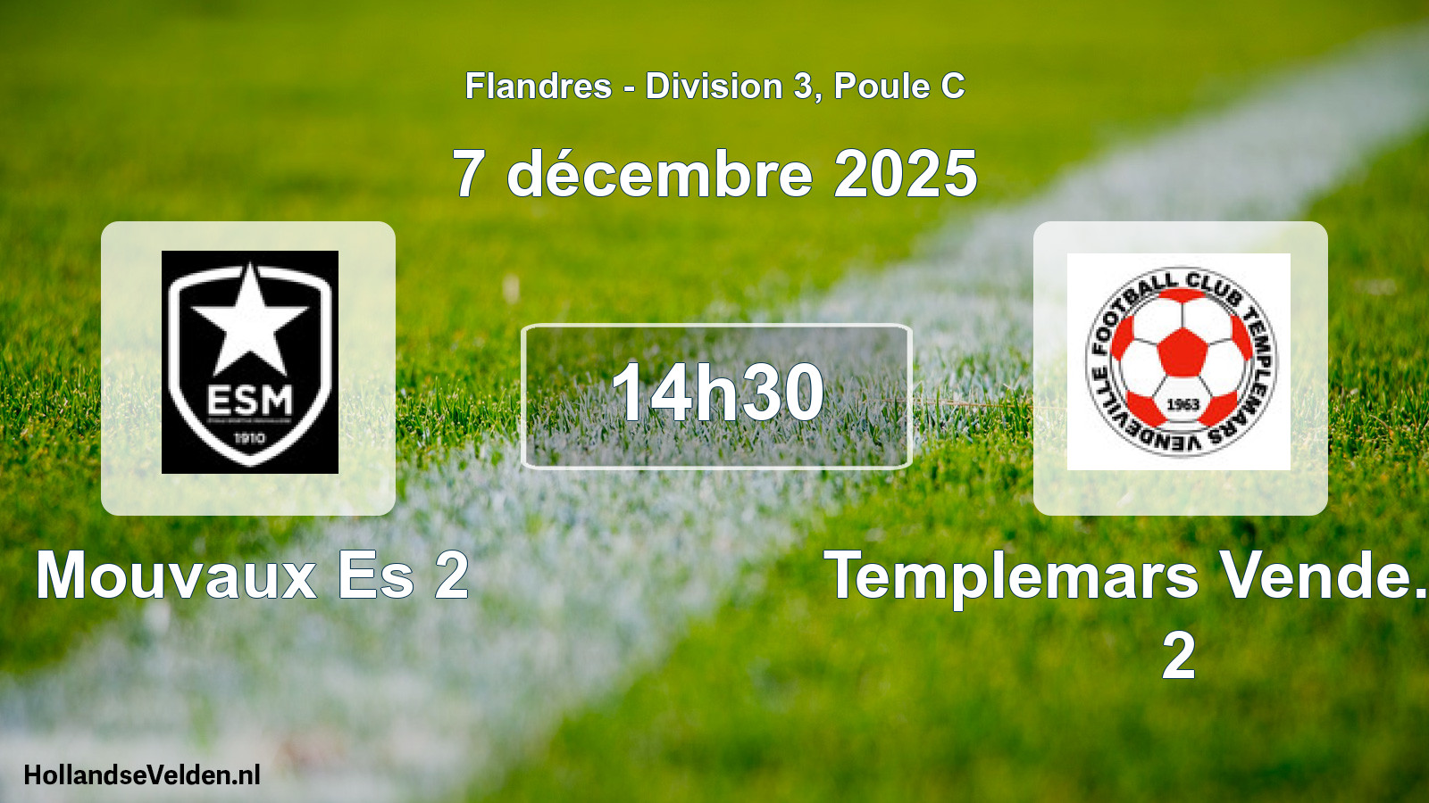 Geplande wedstrijd: Mouvaux Es 2 - Templemars Vende. FC 2 (7 december 2025)